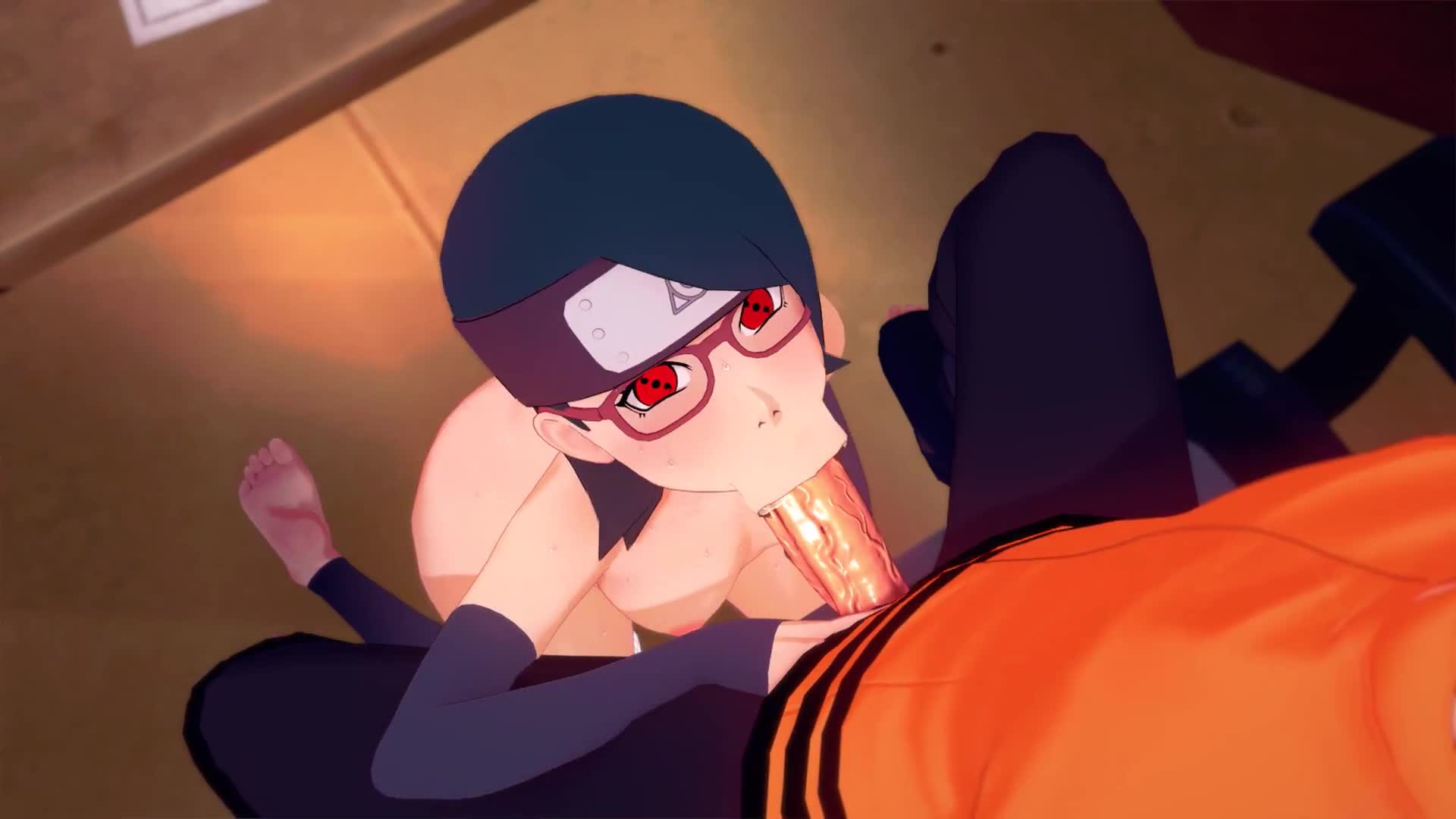 Sarada Uchiha Gives Naruto a Blowjob [Feathermapleleaf]