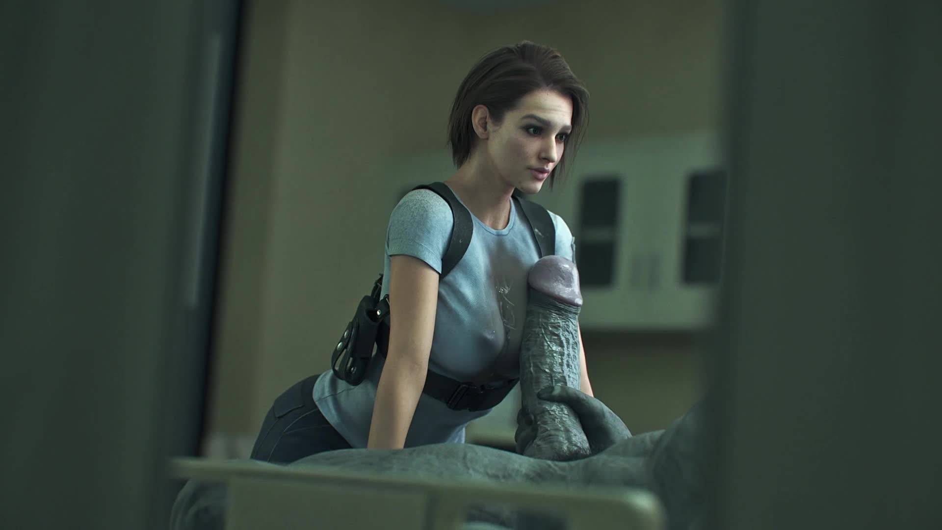 Jill & Mr. X Dick Slap And Rubbing [Leeterr]