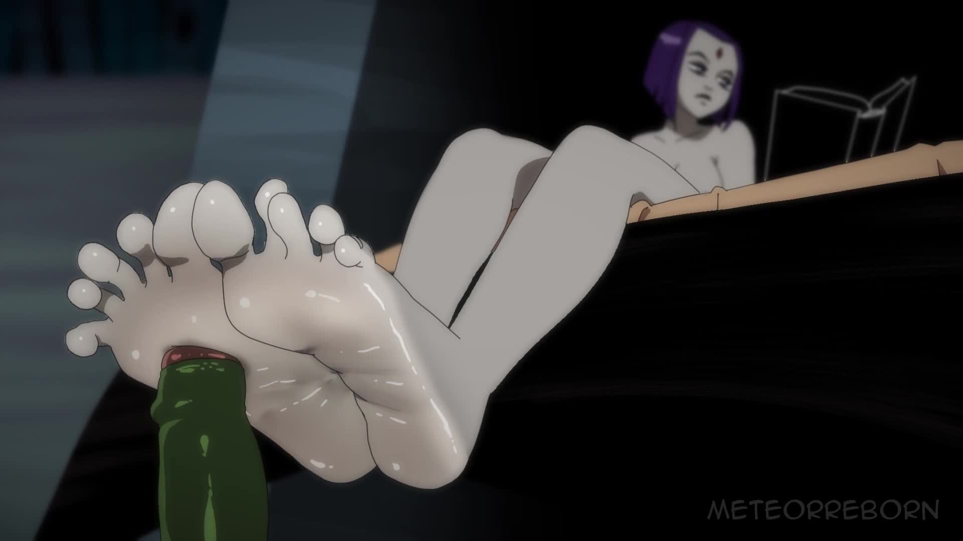 Raven x Beastboy Solejob [Meteorreb0rn]