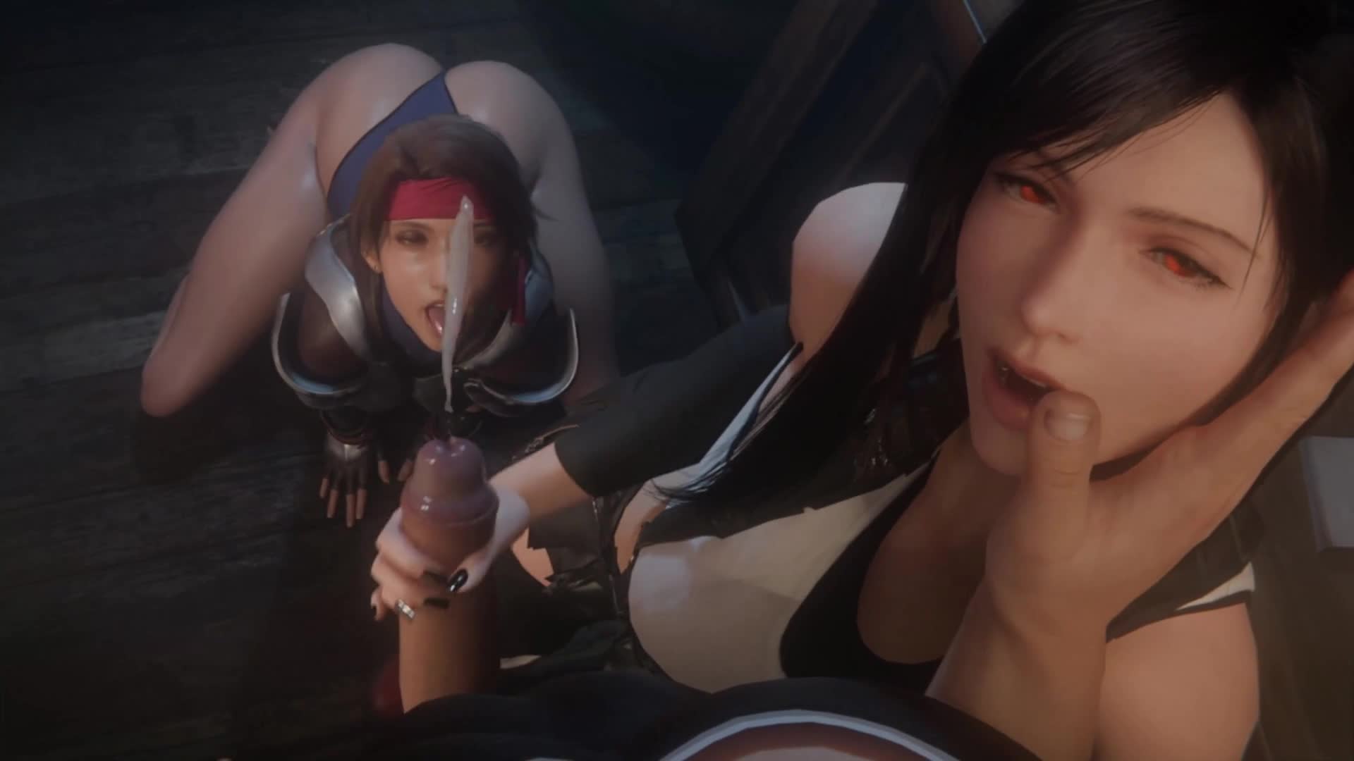 Tifa & Jessie Handjob Facial [White] [9Nithes]