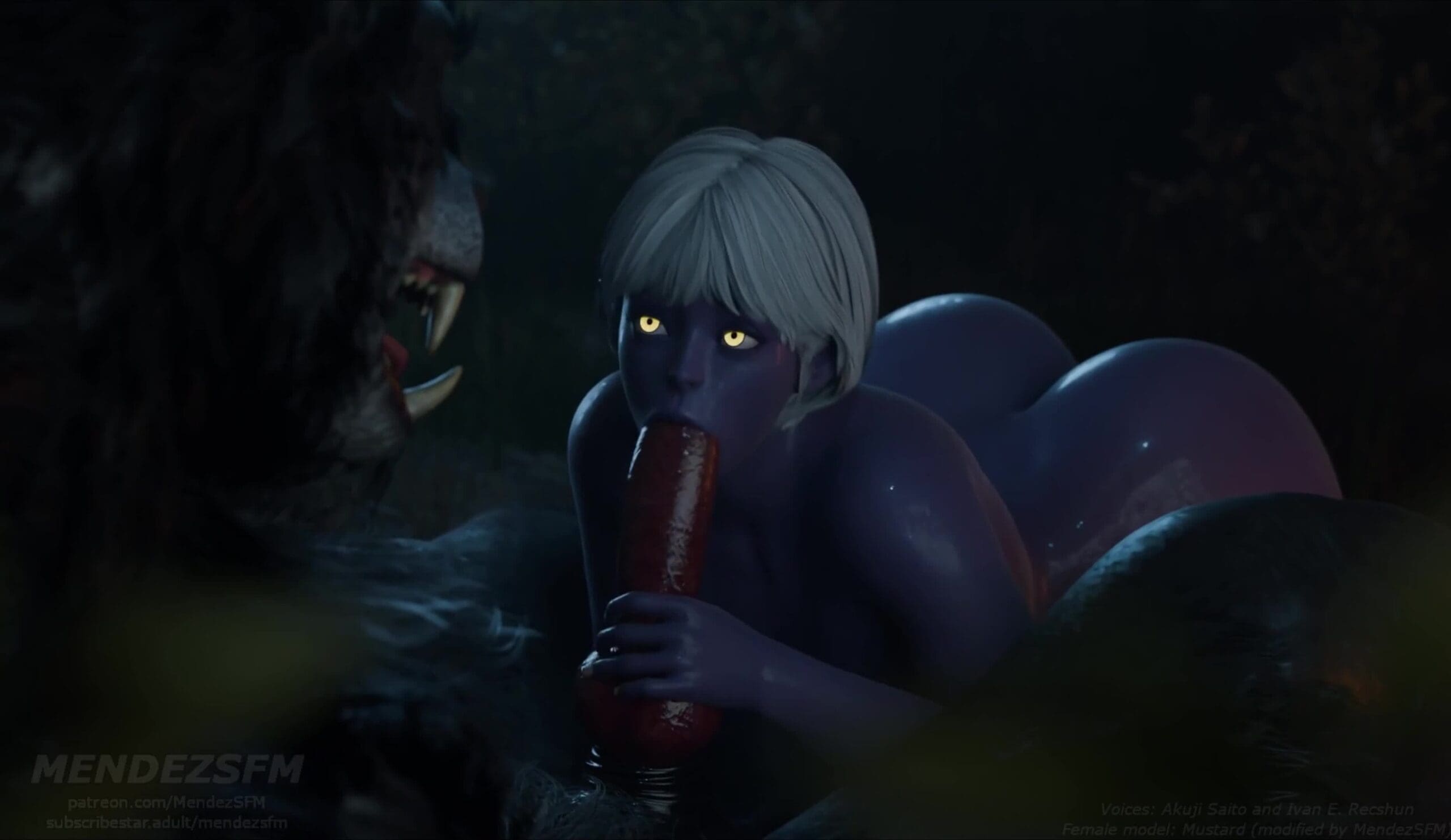 Dark Elf & Werewolf [4K60FPS] [MendezSFM]