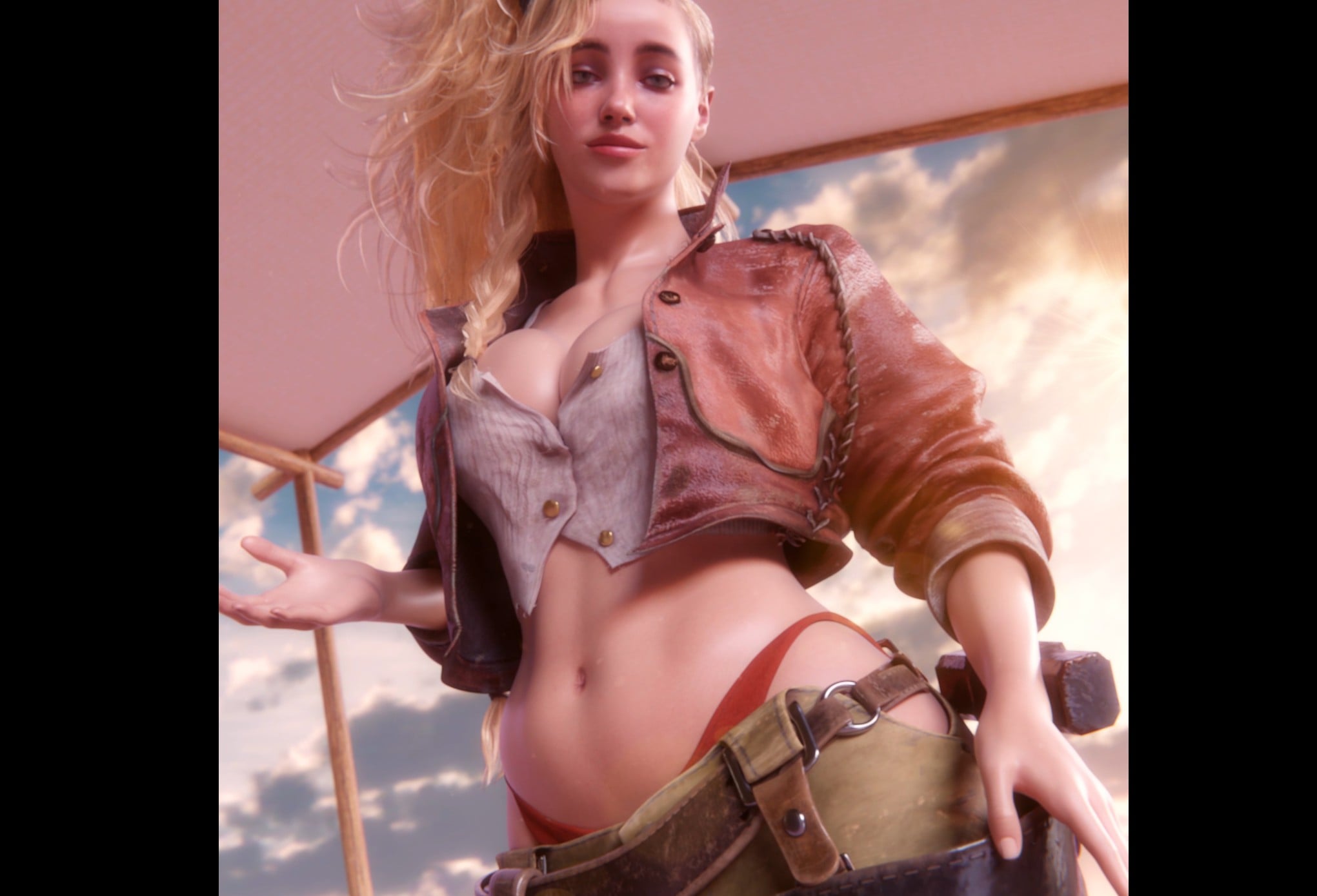 Gemma Works on a Great Sword [Blacked] [4K] [Pantsushi]