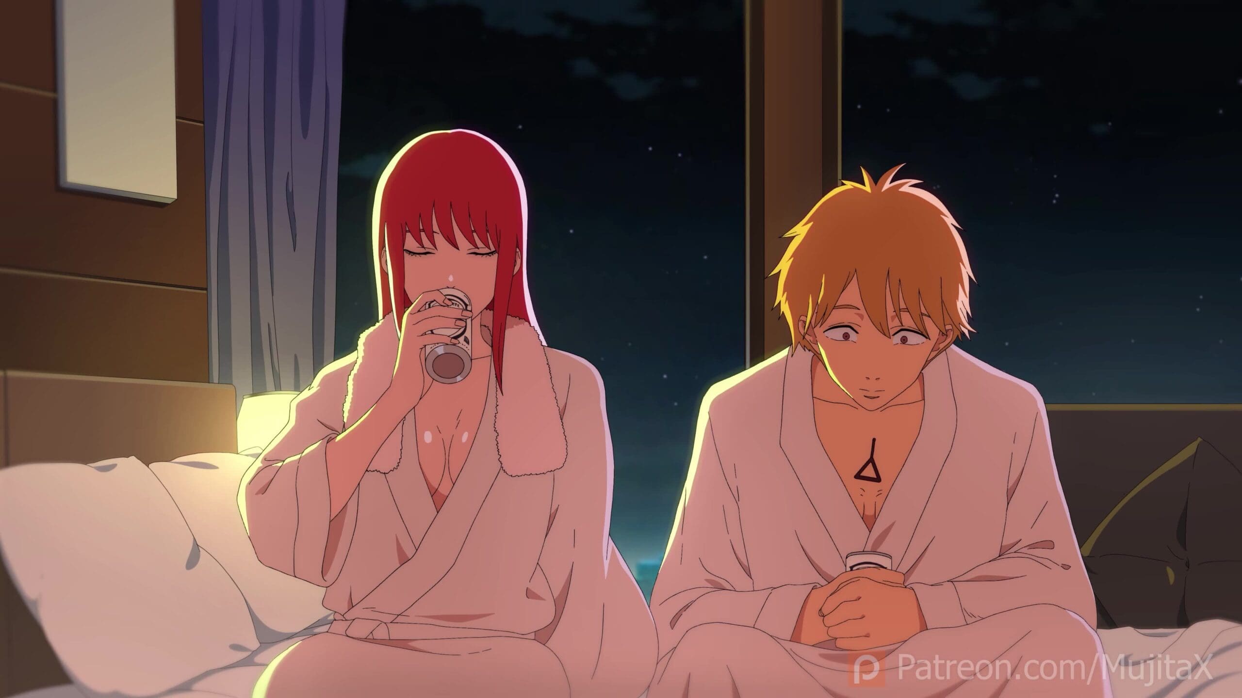 Hotel With Makima [4K] [MujitaX]
